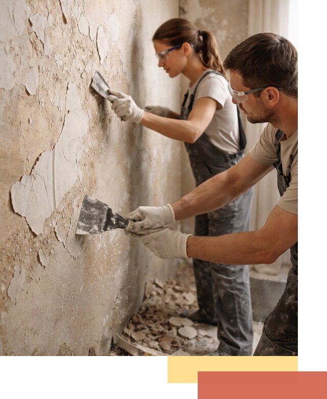 Снятие старой шпаклевки и подготовка поверхностей в белебее