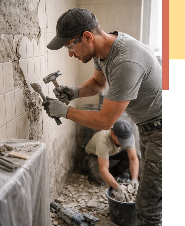 Демонтаж плитки со стен в белебее от 867 руб. — быстро и недорого | ОТДЕЛОЧНИК-Блб