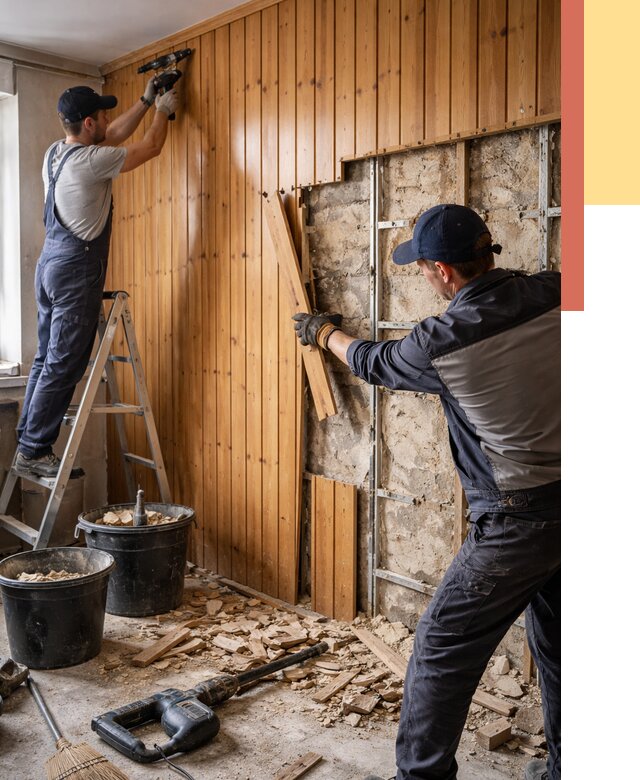 Демонтаж вагонки со стен в белебее от 1479 руб. — снятие, удаление, срочно | ОТДЕЛОЧНИК-Блб