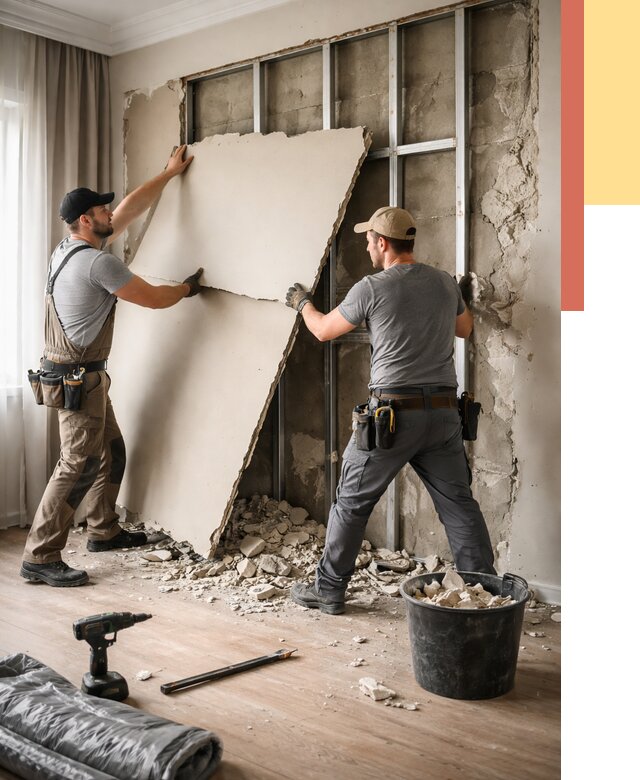 Демонтаж гипсокартона со стен в белебее от 357 руб. — услуги демонтажа | ОТДЕЛОЧНИК-Блб