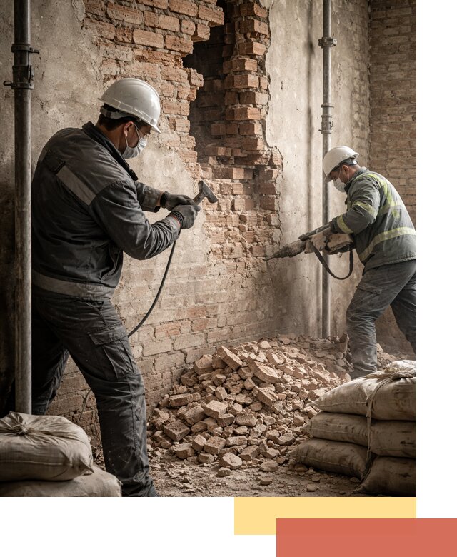 Демонтаж кирпичных стен в белебее быстро и безопасно