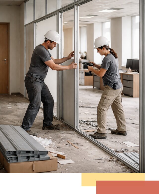 Демонтаж алюминиевых перегородок в белебее быстро и аккуратно