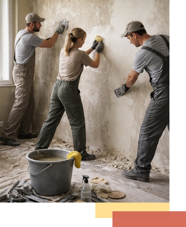 Очистка стен от клея и грунтовки в белебее качественно и быстро