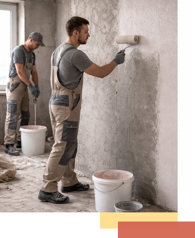 Нанесение бетоноконтакта на стены в белебее для последующей отделки