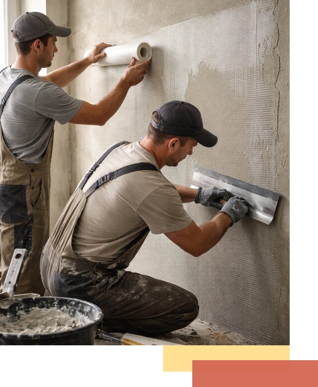 Армирование стен стеклосеткой в белебее для прочной отделки