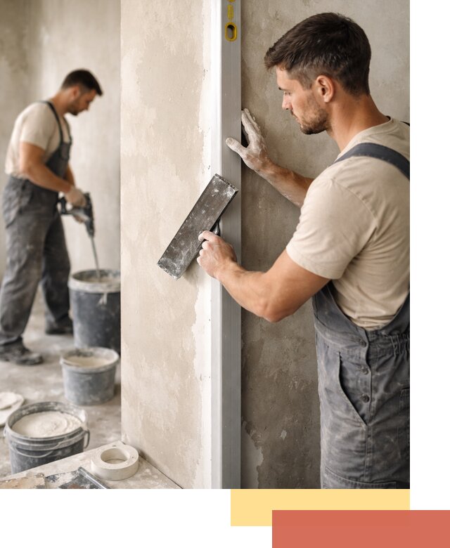 Выведение углов стен в белебее: монтаж и оштукатуривание