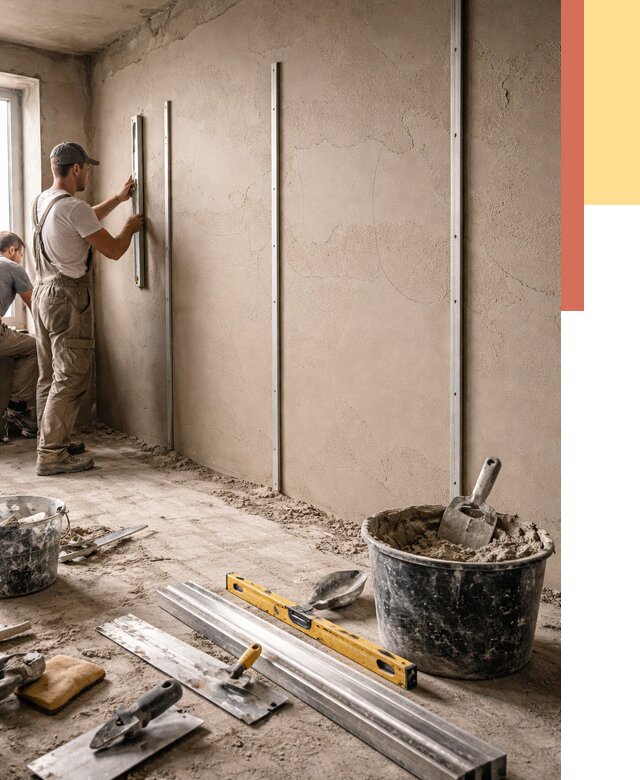 Штукатурка стен по маякам в белебее от 5611 руб./м² — выравнивание под ключ | ОТДЕЛОЧНИК-Блб