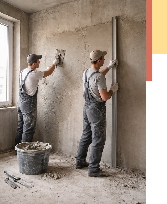 Штукатурка бетонных стен в белебее от 4590 руб/м² — качественно и быстро | ОТДЕЛОЧНИК-Блб