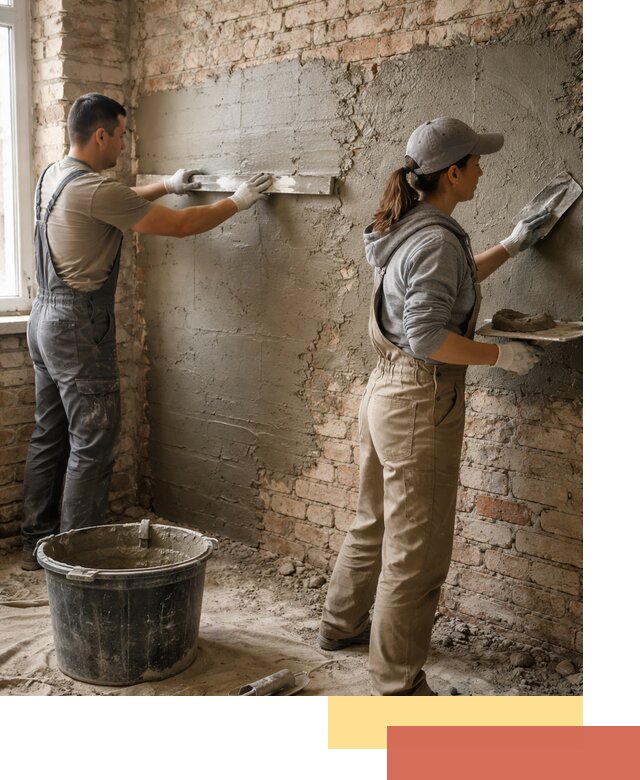 Штукатурка кирпичных стен в белебее — качественно и надежно