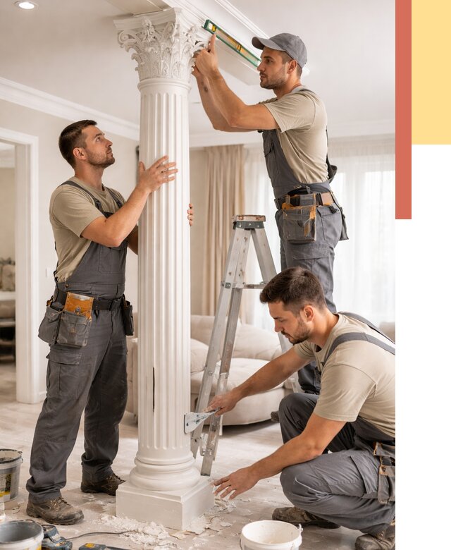 Установка декоративных колонн в белебее от 12241 руб. под ключ | ОТДЕЛОЧНИК-Блб