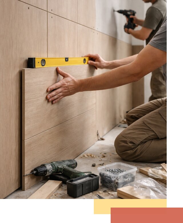 Профессиональный монтаж МДФ панелей на стены в белебее