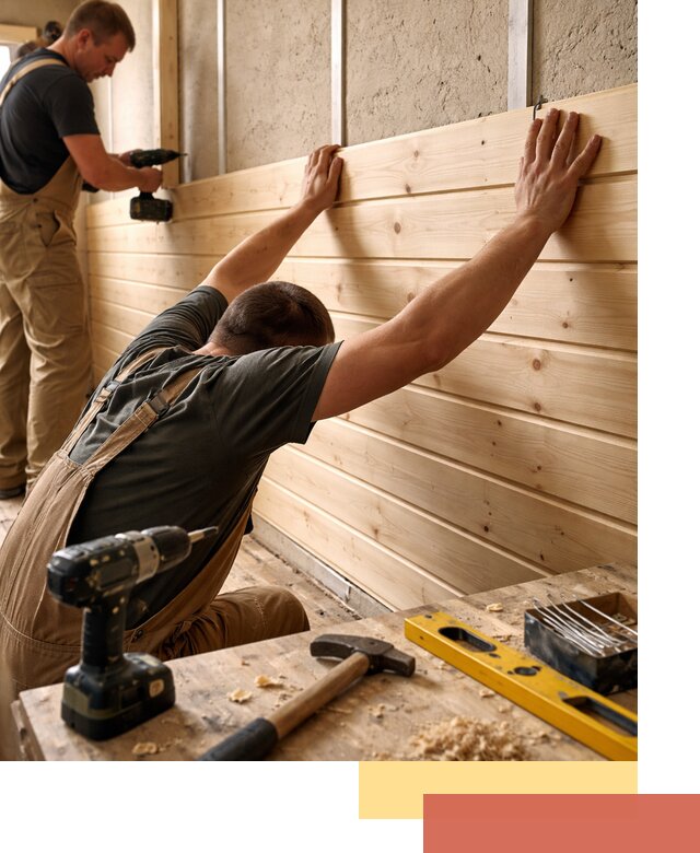 Монтаж деревянной вагонки на стены в белебее быстро и качественно