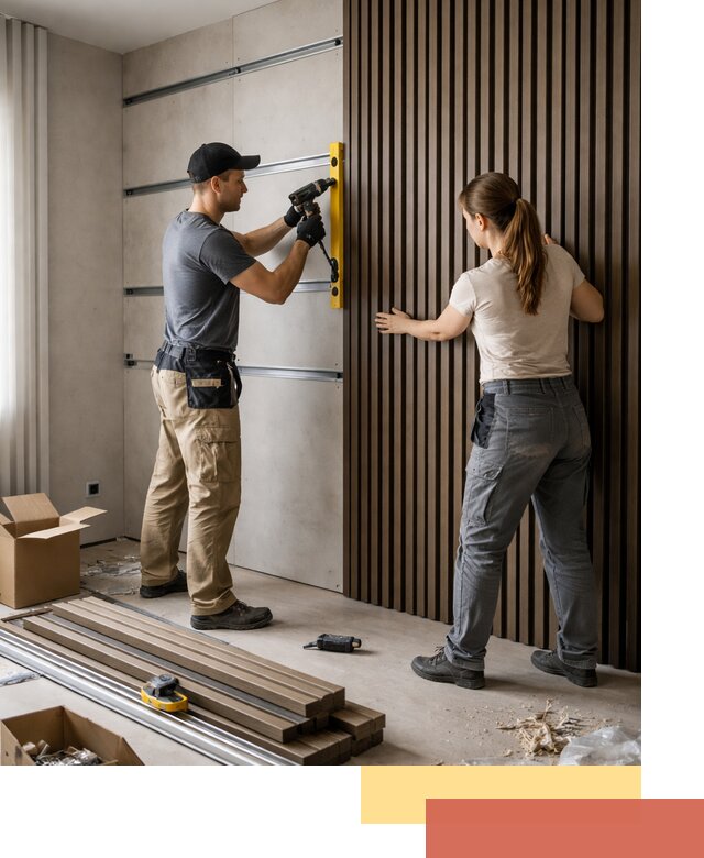 Монтаж реечных панелей на стены в белебее