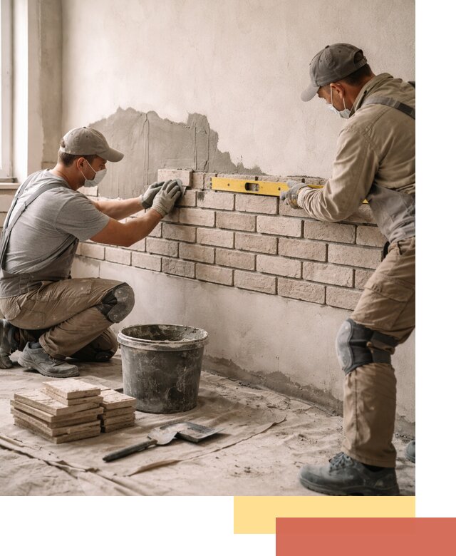 Монтаж декоративного кирпича профессионально в белебее