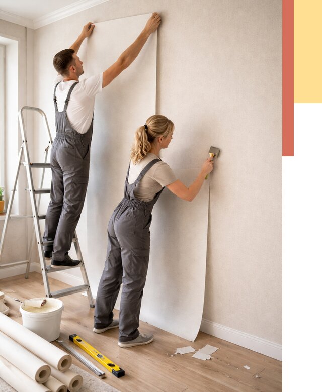 Поклейка флизелиновых обоев в белебее от 6121 руб. | Быстро и недорого — ОТДЕЛОЧНИК-Блб