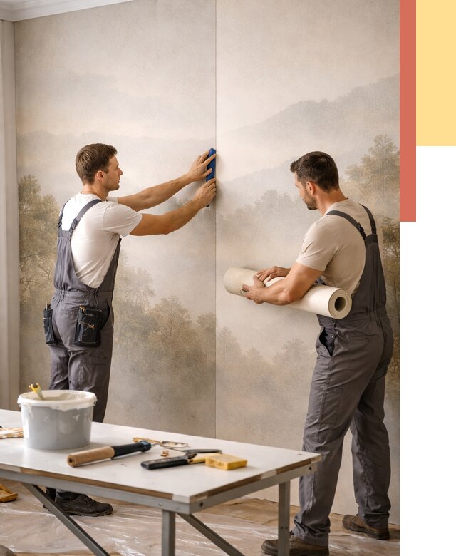 Поклейка фотообоев в белебее от 8671 руб/м² — быстро и недорого | ОТДЕЛОЧНИК-Блб