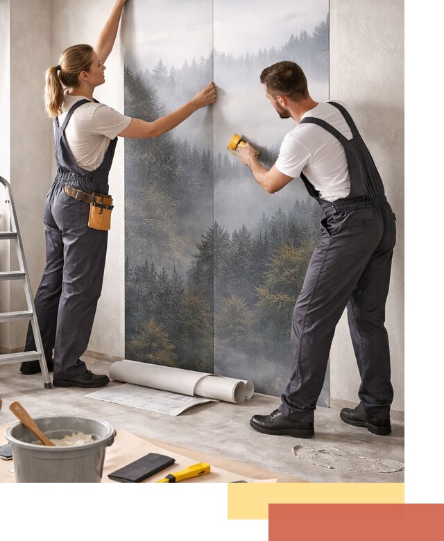 Поклейка фотообоев профессионально в белебее под ключ