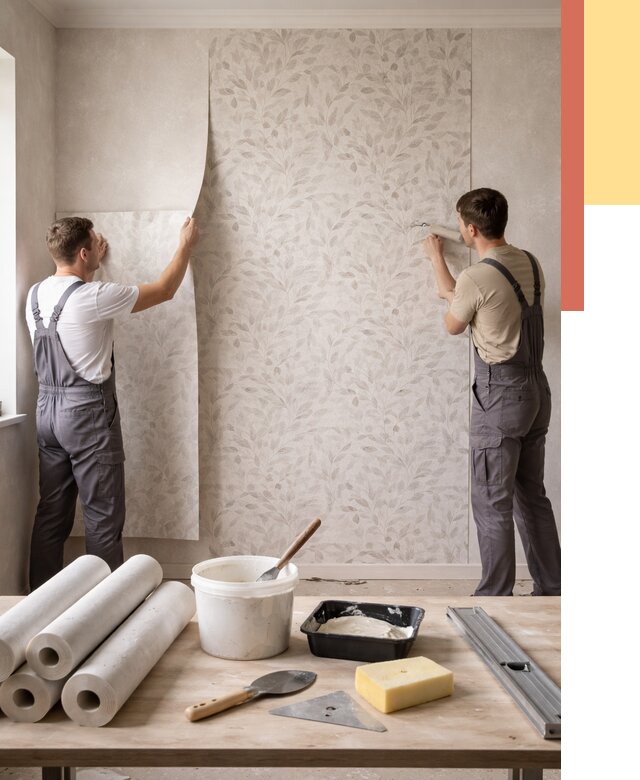 Поклейка обоев с подбором рисунка в белебее от 3570 руб. | ОТДЕЛОЧНИК-Блб - быстро и недорого