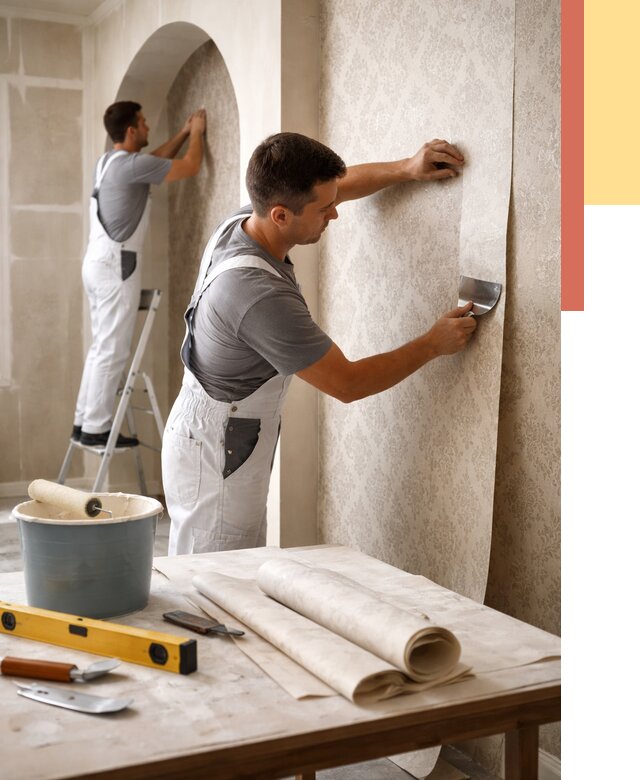 Поклейка обоев на сложные стены в белебее от 2856 руб. под ключ | ОТДЕЛОЧНИК-Блб