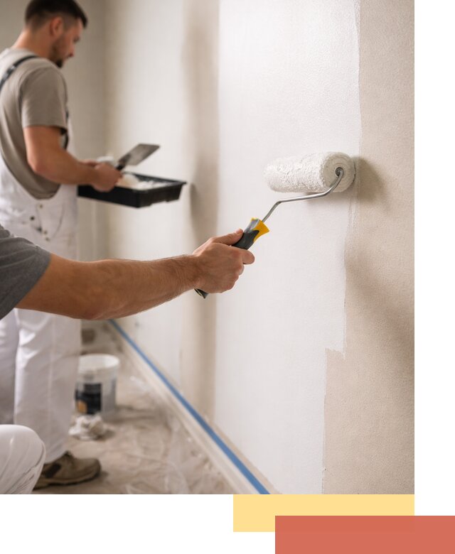 Покраска стен акриловой краской профессионально в белебее