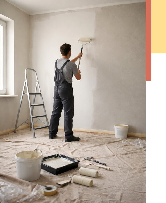 Покраска стен моющейся краской в белебее от 357 руб./м² — быстро и недорого | ОТДЕЛОЧНИК-Блб