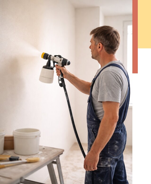 Покраска стен краскопультом в белебее от 7651 руб. — механизированная покраска | ОТДЕЛОЧНИК-Блб