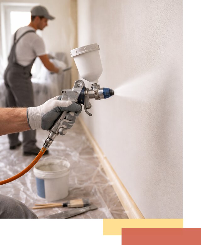 Покраска стен краскопультом в белебее быстро и качественно