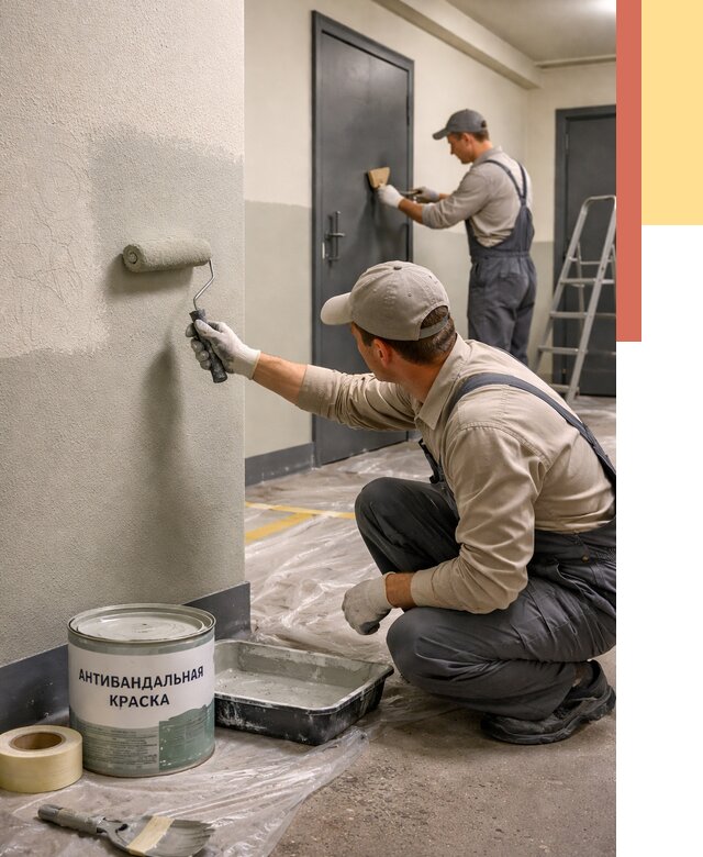 Покраска стен антивандальной краской в белебее от 4590 руб./м² под ключ | ОТДЕЛОЧНИК-Блб