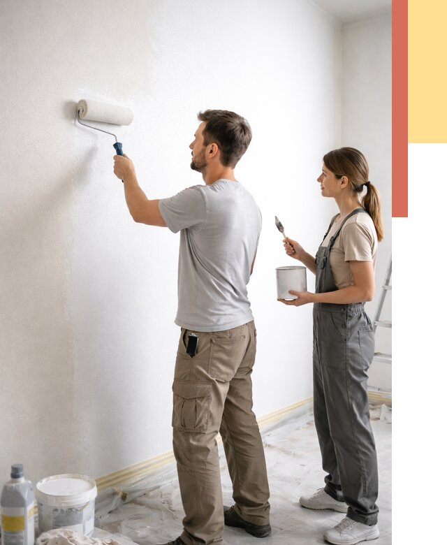 Окраска стен по стеклохолсту в белебее от 4590 руб/м² под ключ | ОТДЕЛОЧНИК-Блб