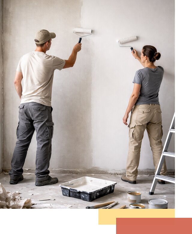 Окраска стен по стеклохолсту в белебее качественно и долговечно