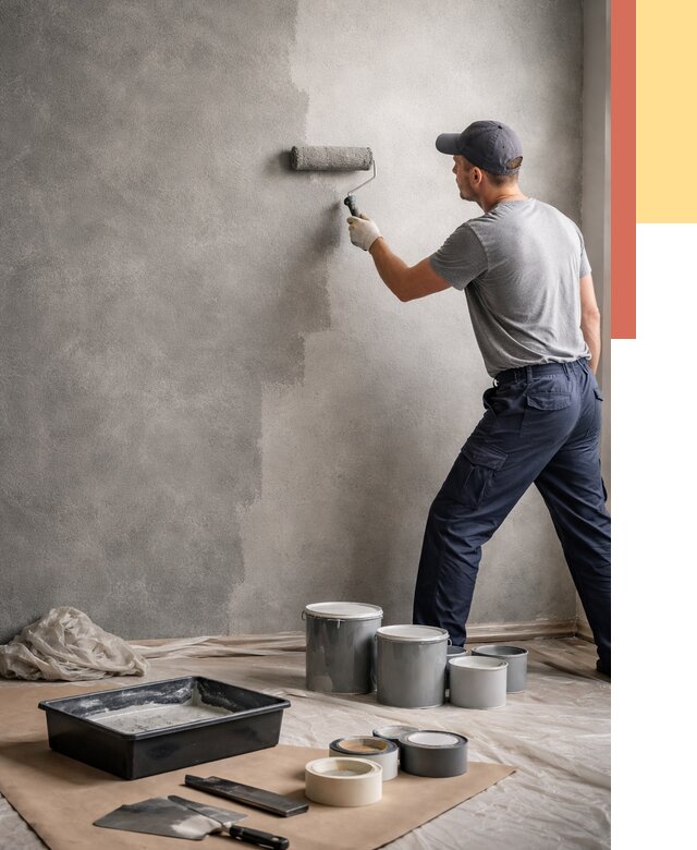 Покраска стен под бетон в белебее от 663 руб. за м2 — быстро и недорого | ОТДЕЛОЧНИК-Блб