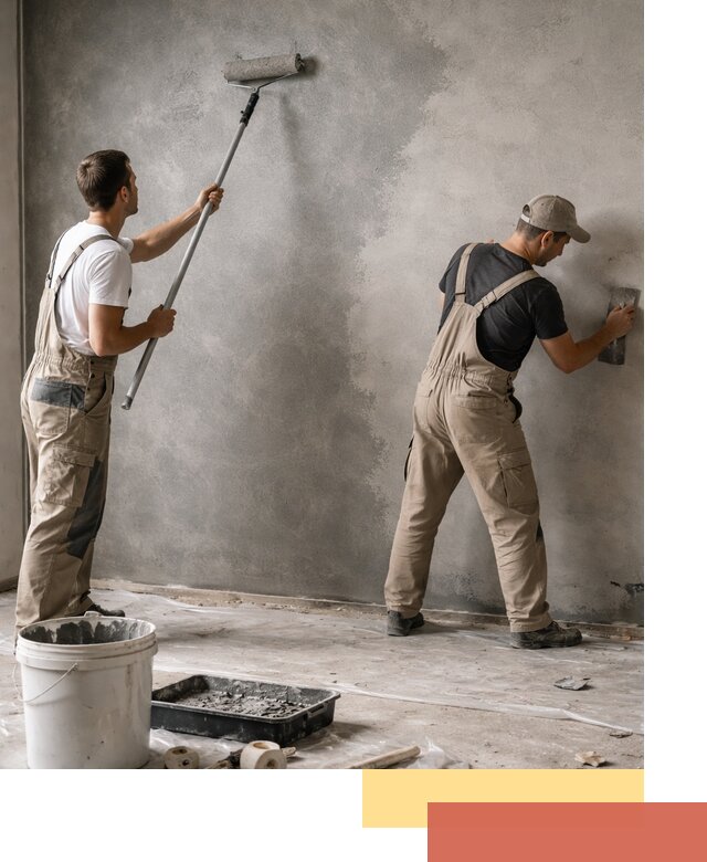 Покраска стен под бетон в белебее профессионально и недорого