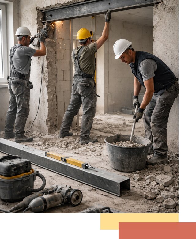 Создание проемов в стенах и несущих конструкциях в белебее