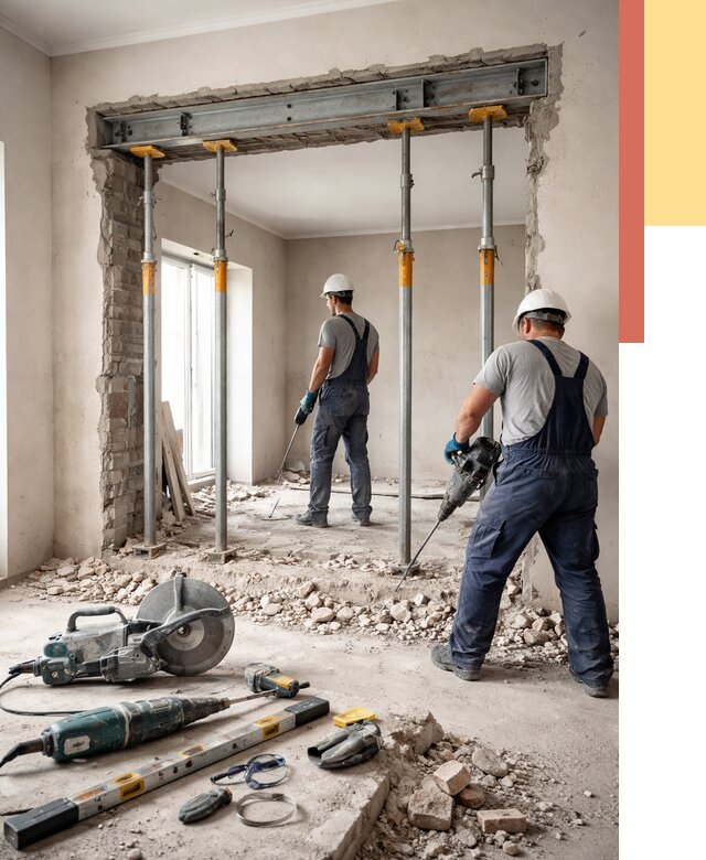 Прорезка проема в стене в белебее от 4590 руб. — быстро и недорого | ОТДЕЛОЧНИК-Блб