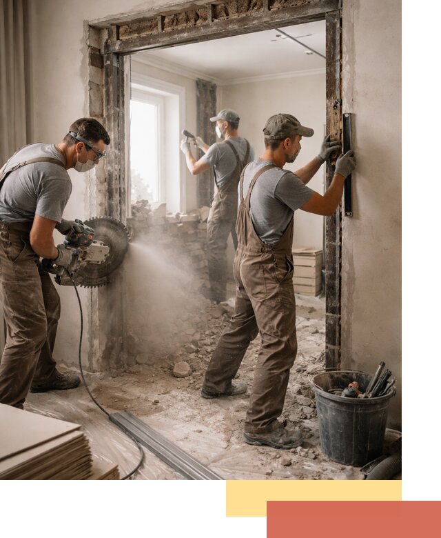 Расширение дверного проема под установку новой двери в белебее