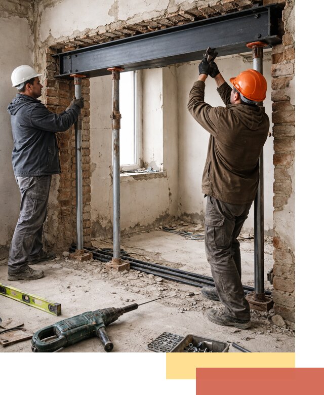 Усиление проема в стене в белебее для расширения и безопасности