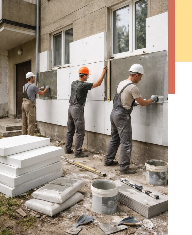 Утепление стен пенопластом в белебее от 1785 руб. — недорого и под ключ | ОТДЕЛОЧНИК-Блб