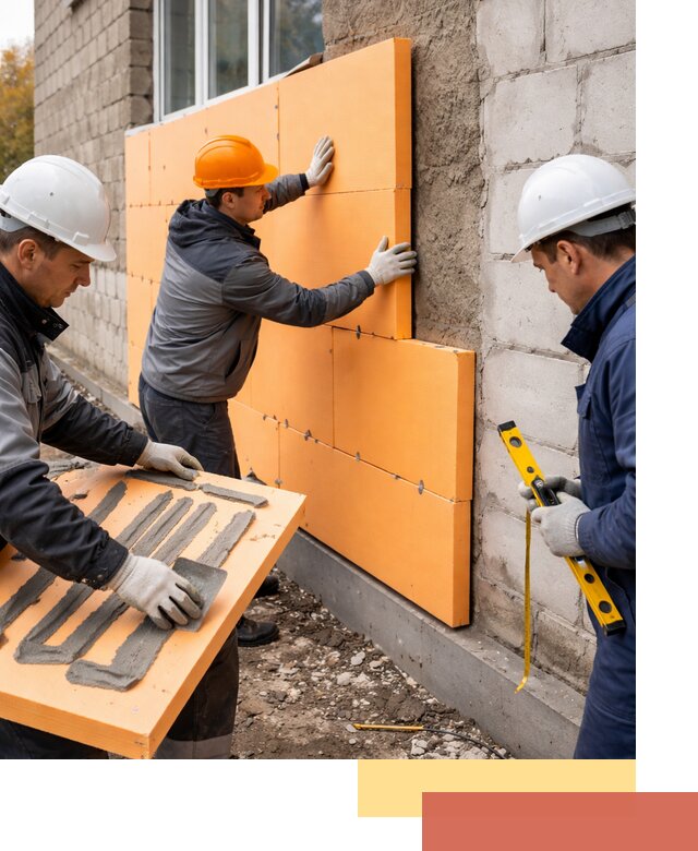 Утепление фасада пеноплексом под ключ в белебее