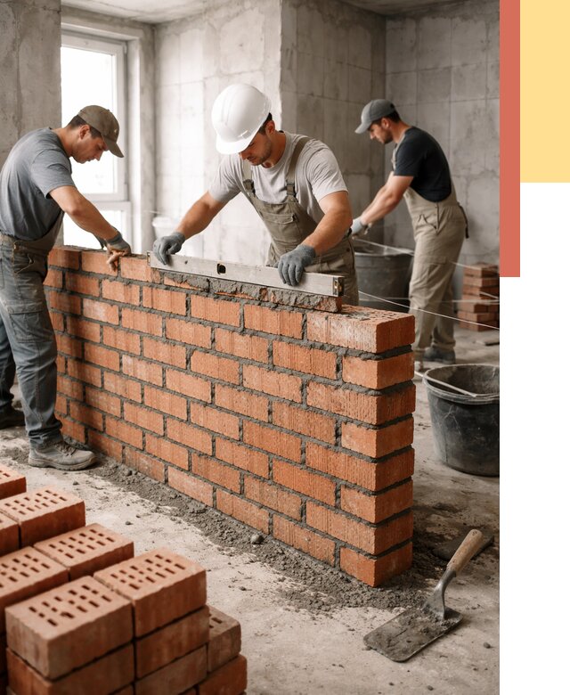 Кладка перегородок из кирпича в белебее от 3570 руб. за м² | ОТДЕЛОЧНИК-Блб