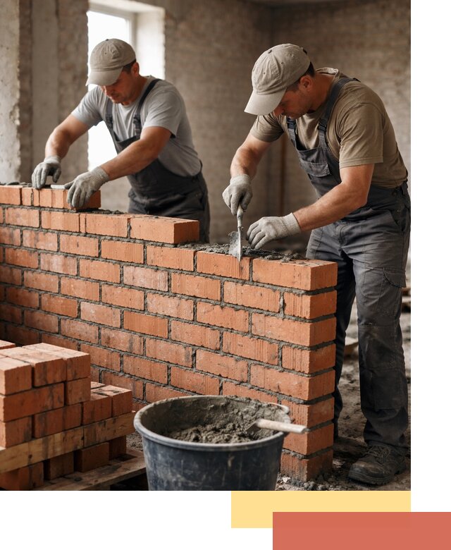 Кладка кирпичных перегородок под ключ в белебее