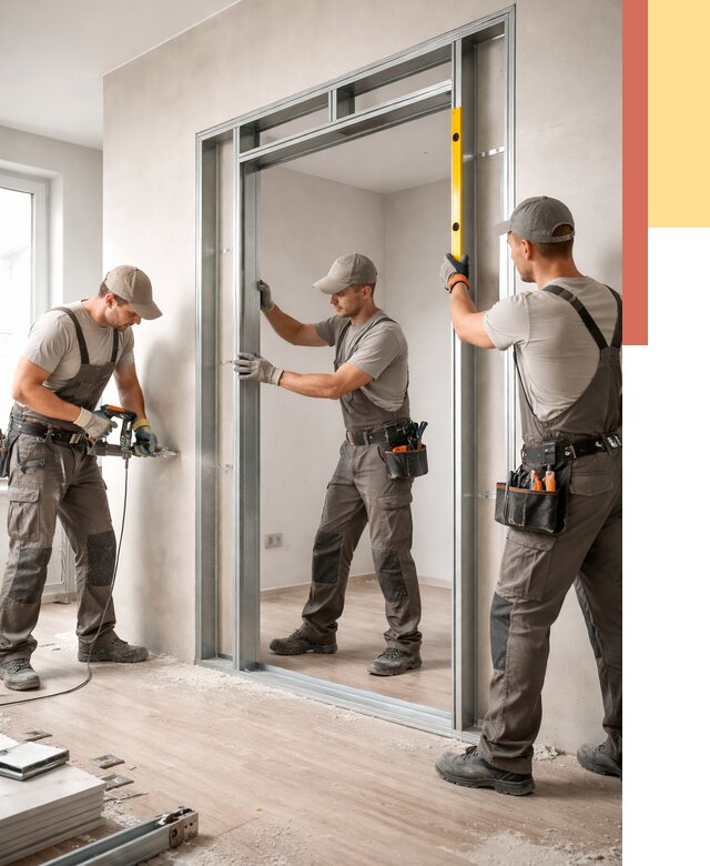 Устройство дверного проема в перегородке в белебее от 4590 руб. под ключ | ОТДЕЛОЧНИК-Блб