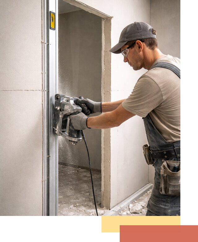 Устройство дверного проема в перегородке в белебее