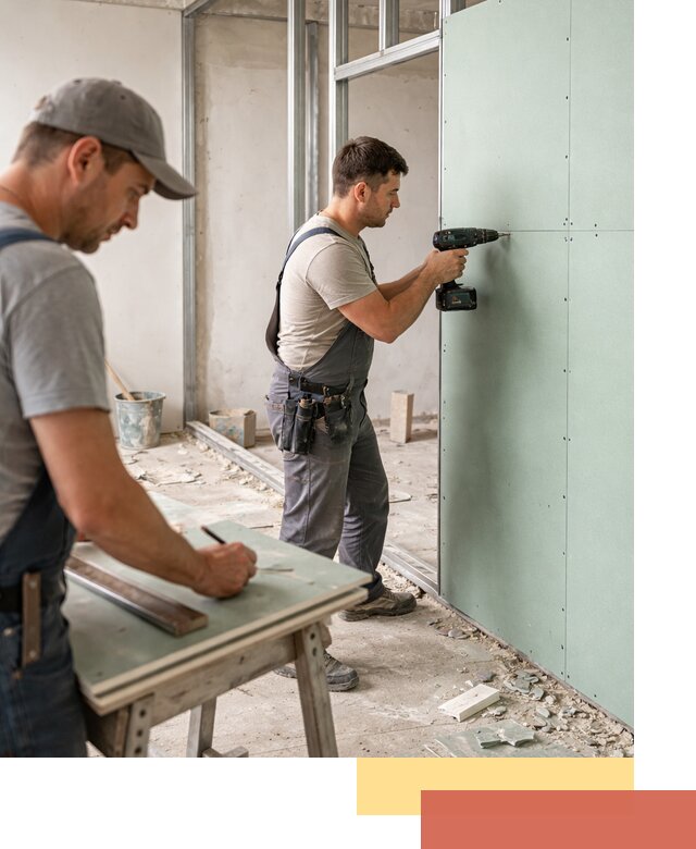 Перегородки из влагостойкого гипсокартона под ключ в белебее