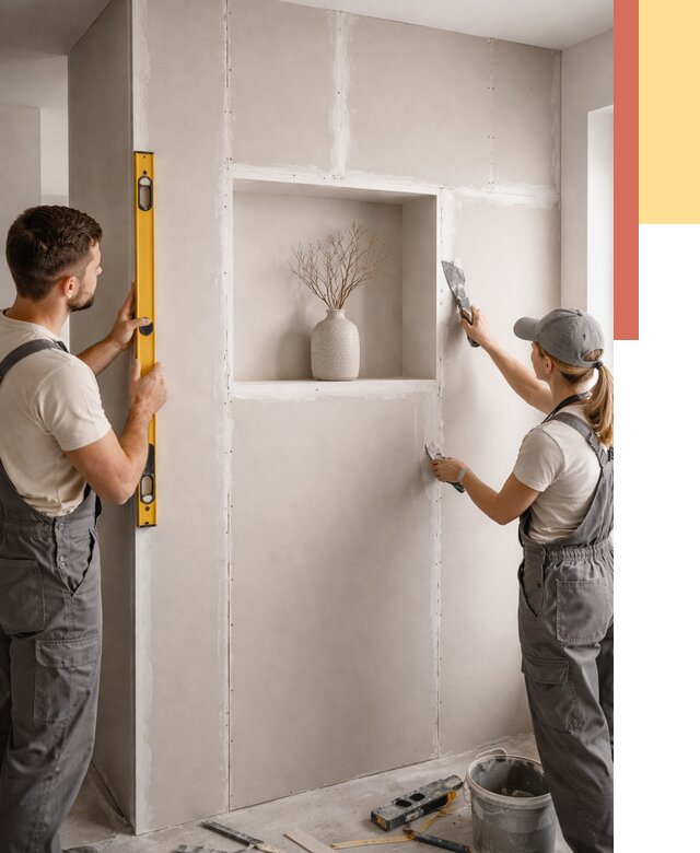 Перегородка из гипсокартона с нишей в белебее от 3315 руб. под ключ | ОТДЕЛОЧНИК-Блб