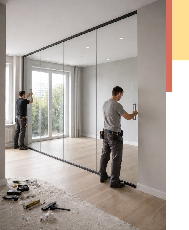 Изготовление стеклянных перегородок в белебее от 12598 руб. под ключ | ОТДЕЛОЧНИК-Блб