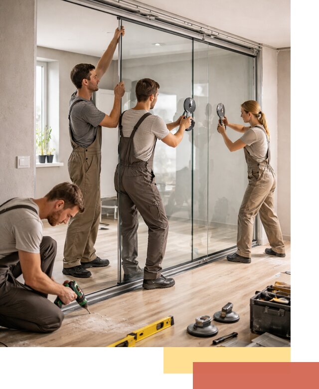 Изготовление стеклянных перегородок на заказ в белебее