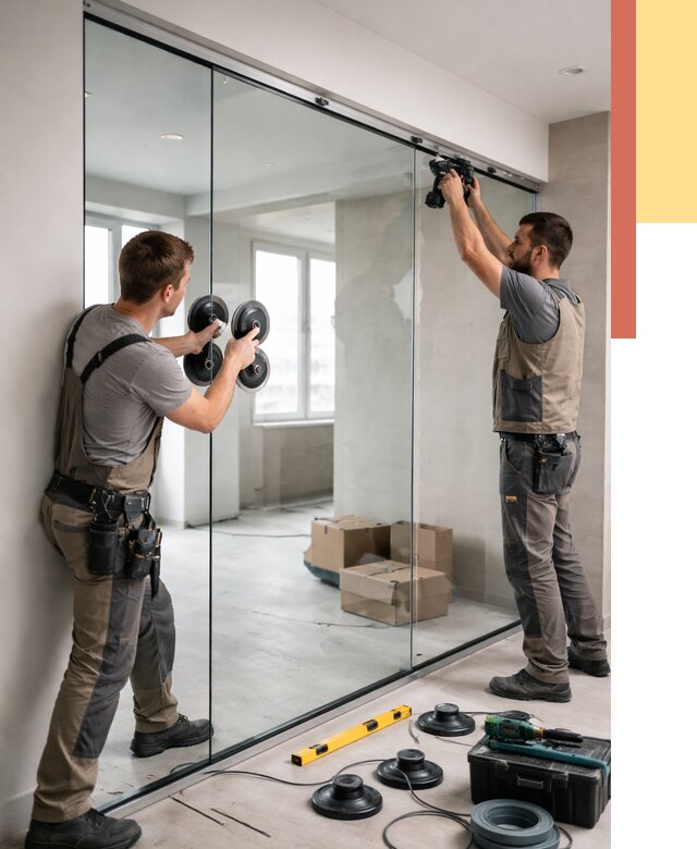 Монтаж стеклянных перегородок в белебее от 6631 руб. | ОТДЕЛОЧНИК-Блб