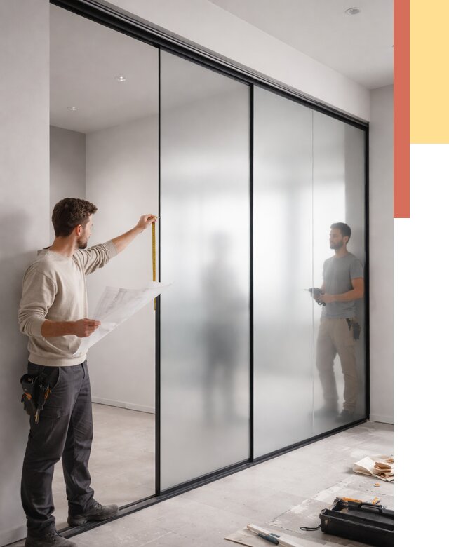 Матовые стеклянные перегородки в белебее от 8671 руб. — монтаж и установка | ОТДЕЛОЧНИК-Блб