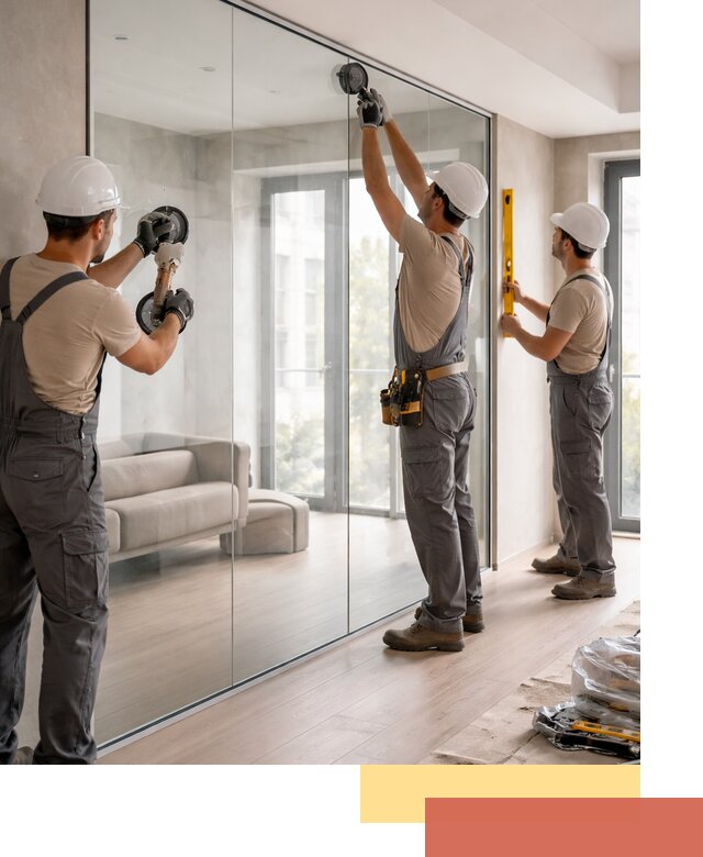 Перегородки из закаленного стекла в белебее для офисов и квартир