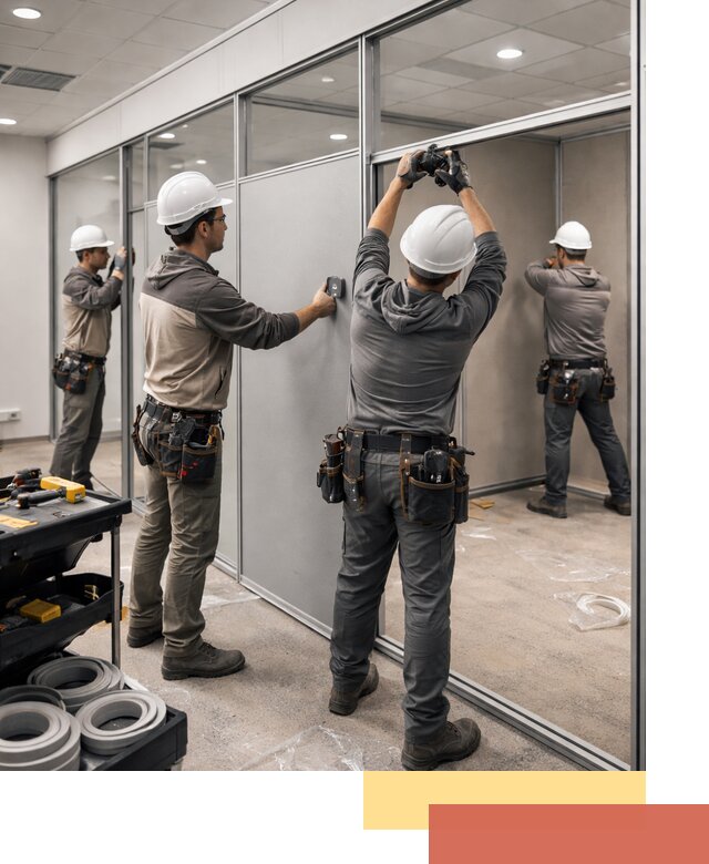 Мобильные офисные перегородки под ключ в белебее